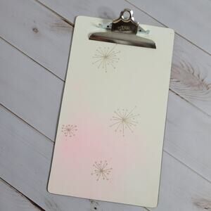 Vintage MCM Long Clipboard Gold Starburst Firework